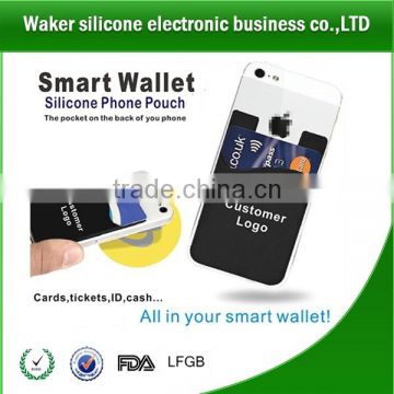 New Products 2017 Innovative Product Hot Sale Cell Phone Silicone Cases , Silicone Smart Wallet Mobile Phone Cover