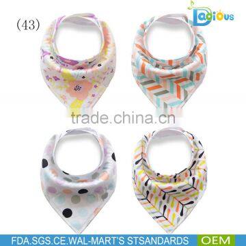 Amazon Bestseller 100% Cotton Adjustable Baby Bandana Drool Bibs photo-3