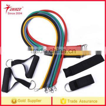 2017 new product latex resistance band with fabric covered