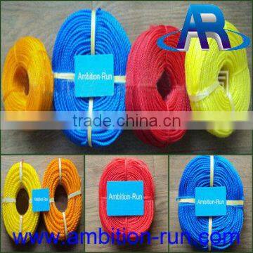 Factory direct sale 3 strands twisted pp rope