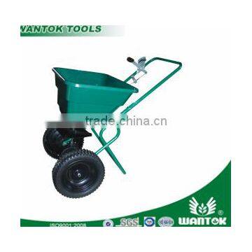 garden tools walk behind fertilizeer spreader with wheels 16L/60LB