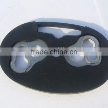 China supply Black small Plastic part with metal insert