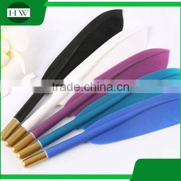 Promotional Wholesale Cheap Funny School Office Stationery Mini Plastic Feather Roller Ball Point Pen photo-2