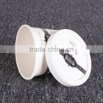 White Disposable Frozen Yogurt/dessert/muffin Paper Bowl Logo Print . photo-5