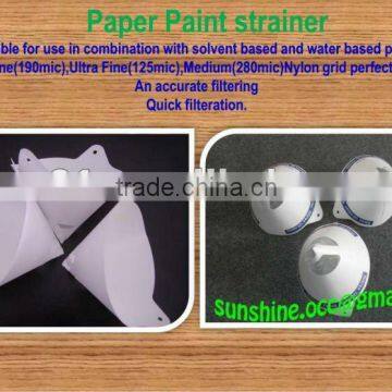 Auto use white paper paint cone stainer(logo printable)