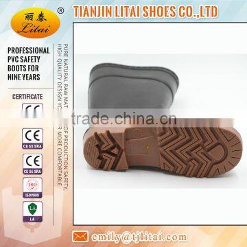 Black Steel Toe PVC Boots for Men photo-5