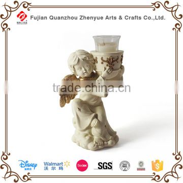 2015 walmart polyresin angel statue candle holder