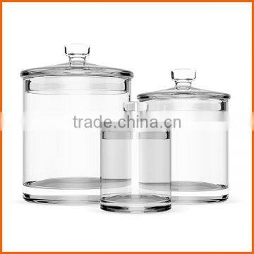 High quality glass jar models with glass cap