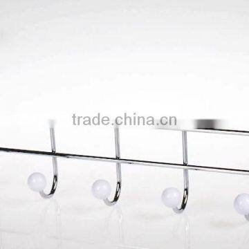 Store More Simple Chrome Plating 5 Rack Plastic Bead Door Hook photo-2