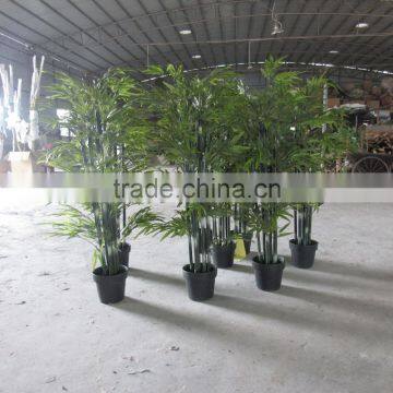 Artificial Lucky Bamboo Pole,real Trunk Bamboo Branches With Plastic Leaves photo-2