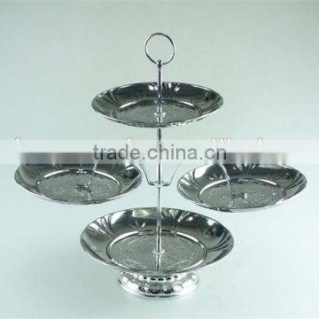 Stainless Steel Hot New Portable Decorative Fruit and Cake Plate With 4 Layers photo-2