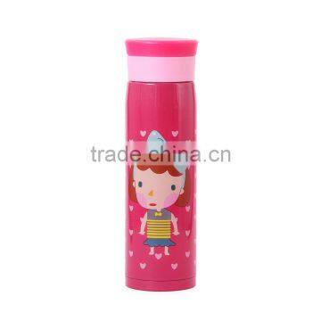 Supply Creative fashion Cartoon stainless steel thermos cup / cold reserving cup (600ml) --red girl