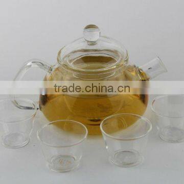 exquisite handmade clear borosilicate teapot glass with stailess steel filter and logo