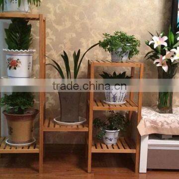 Fashion indoor simple wooden shelf for flowers