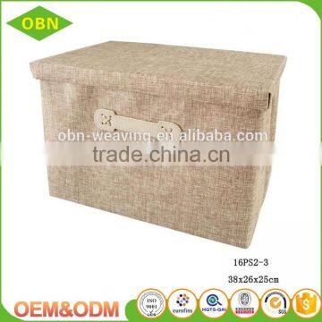 China Custom Decorative Fabric Foldable Collapsible Kids Toy Small Storage Box With Lid photo-4