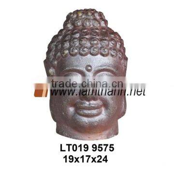 High Fired Budha Head Ceramic Statue