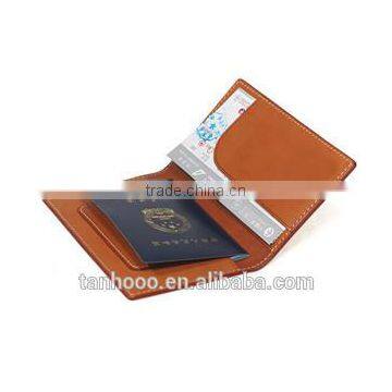 Leather passport wallet card holder with multifunction large capacity wholesale