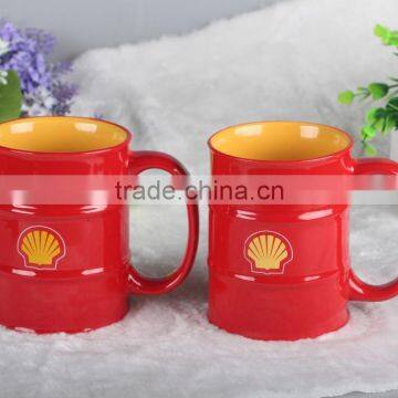 New gift idea 15oz oil drum ceramic mug with OEM logo