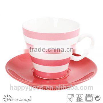 colorful and full decal new bone china coffee cup and saucer