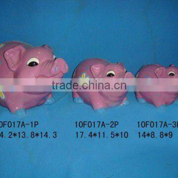 Ceramic pig money bank