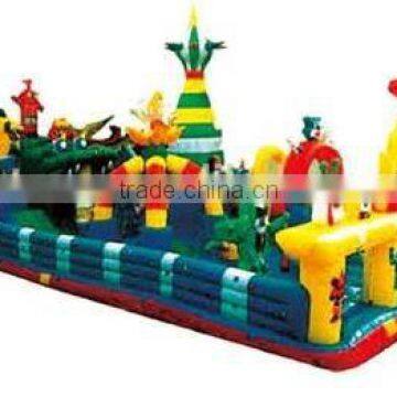 HOT!!! New design and arrival commercial inflatable bouncer with slide