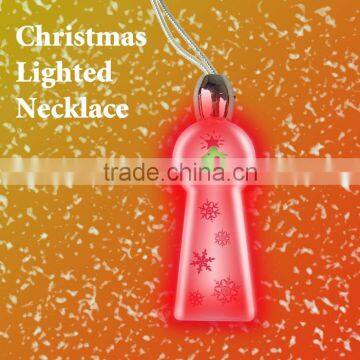 Christmas Keyhole Necklace with Light
