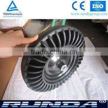 solid rubber coated wheel