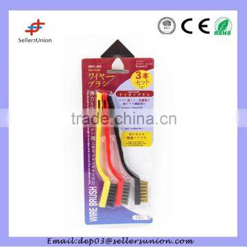 Zinc Coated Wire Brush With3 Colors Plastic Handle photo-2