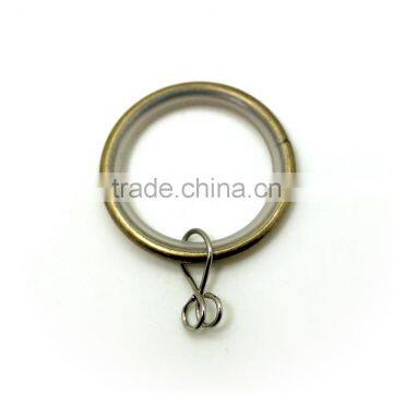 Silent Antique Brass Plated Curtain Metal Rod Ring Loose Eyelet Inside Diameter 35mm - 4 Colors photo-2