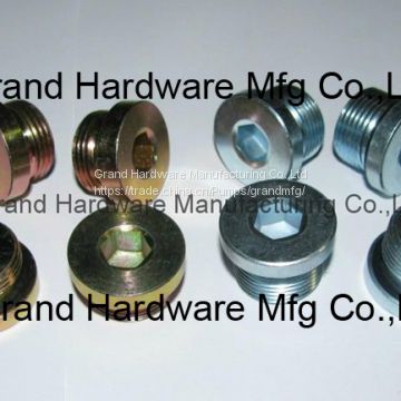 NPT,BSP thread 1 inch steel zinc plated Hydraulic pipe plug,Metric thread available