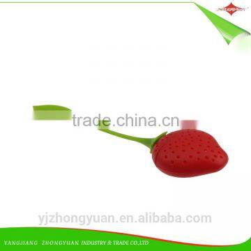 ZY-F1126 Cute Strawberry Design Silicone Tea Leaf Strainer Infuser Diffuser Filter photo-3
