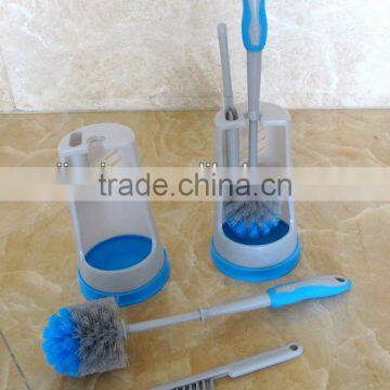 High Quality New Style Plastic Toilet Cleaning Brush With Holder Set photo-6
