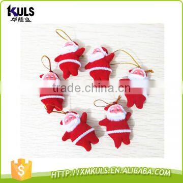 Small Santa Claus six pack 1 bag christmas hanging decoration