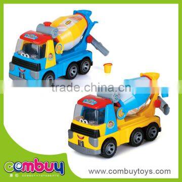 New design plastic cartoon friction mini toy dump truck