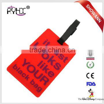 Wholesale custom airplane soft plastic pvc luggage tag with logo