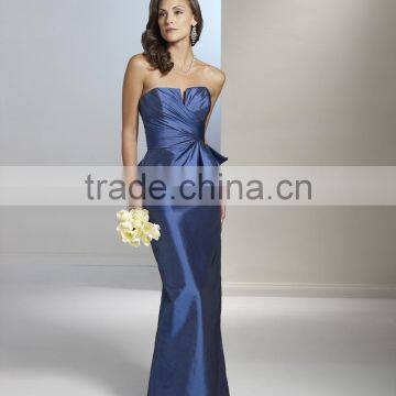 Taffeta backless mother of the bride dress navy blue