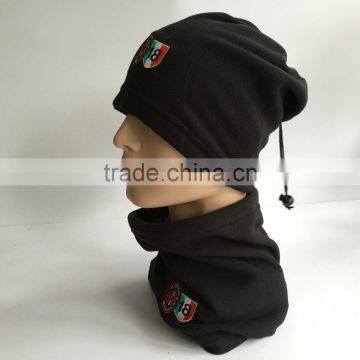 Black and Red Pure Colour Polar Fleece Set Promotional photo-4