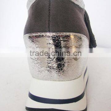 PU Insole Silvery Wholesale Women Shoes With Hook Loop photo-5