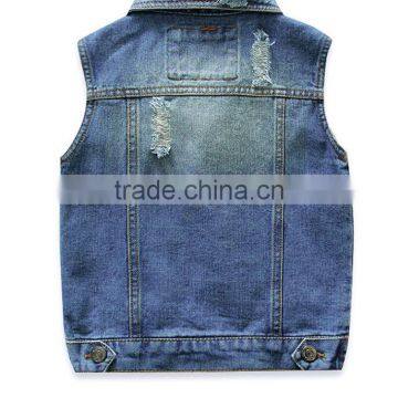 Zm50389b Spring and Autumn Children Vest Lapel Hole Kids Waistcoat photo-2