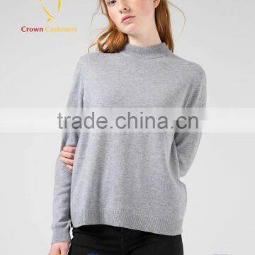 100 Cashmere Grey Women Winter Pure Custom Design Sweater