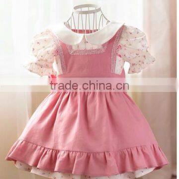 Little Girls Boutique Dress Peter Pan Collar High Quality Dress photo-2