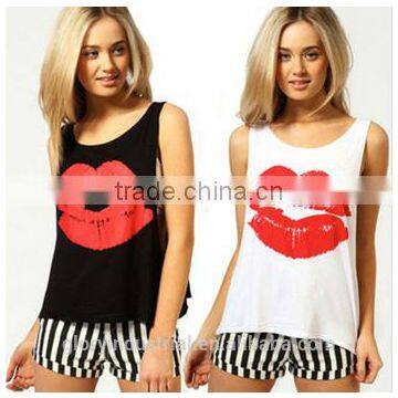 100%cotton fashion gym tank top women