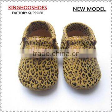 Leopard pattern newborn baby moccasins baby shoes