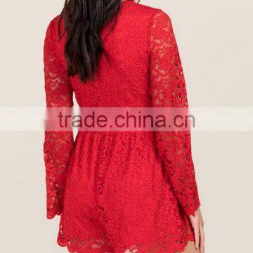 Sexy Long Sleeve Lace Club Rompers Jumpsuits Women 2016 photo-3