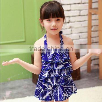 2015 Design Kid Swimsuit One Piece Baby Girls Beach Wear With Cap photo-2