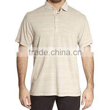 Mens Short Sleeve Slub Cotton Polo T-shirt photo-3