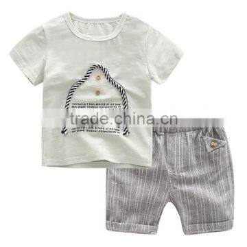 Wholesale Quality Cotton Boy Clothes Set With Pattern Kids Two Pieces Set photo-4