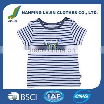 wholesale baby t-shirts 100% cotton stripes tee