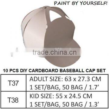 10 pcs papaer craft DIY cardboard baseball cap