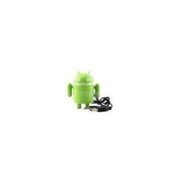 Light Weight Portable Google Android Robot USB Rechargeable Mini Speakers For Laptop